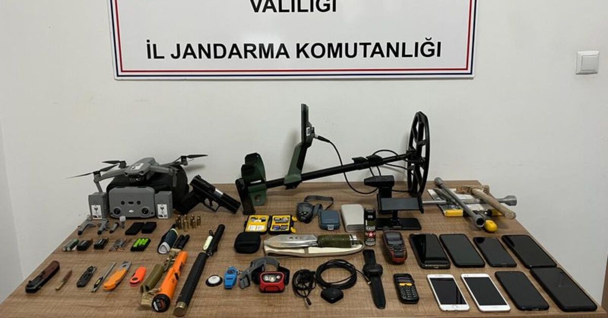 Emirdağ’da kaçak kazı yapan 7 kişi yakalandı