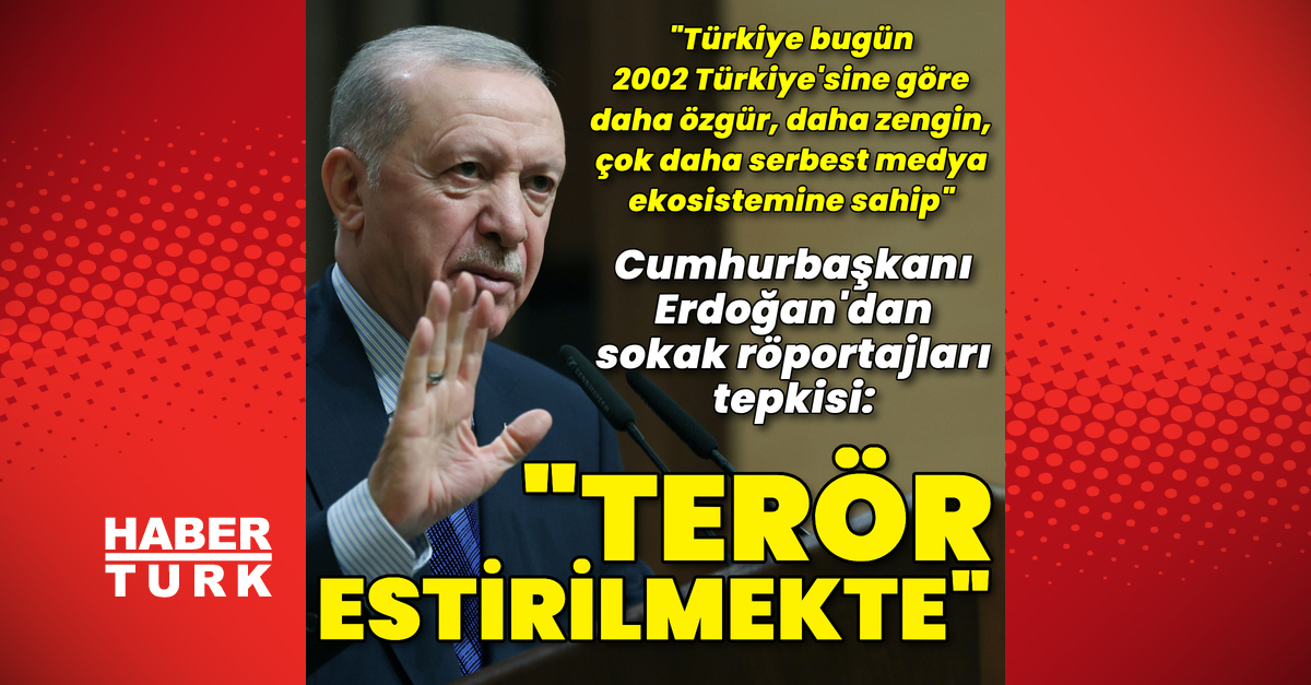 Cumhurbaşkanı Erdoğan’dan sokak röportajları tepkisi